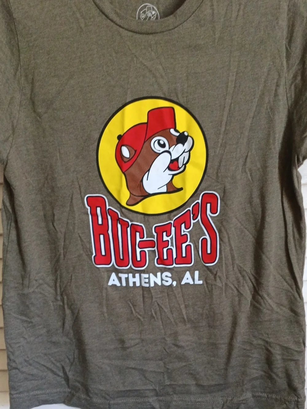 Buc-ee's Olive Green Kids Short-Sleeve Tee